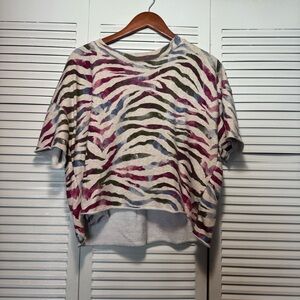 Women's Secret Treasures Sleepwear Oatmeal Heather Short Sleeve Top Size L